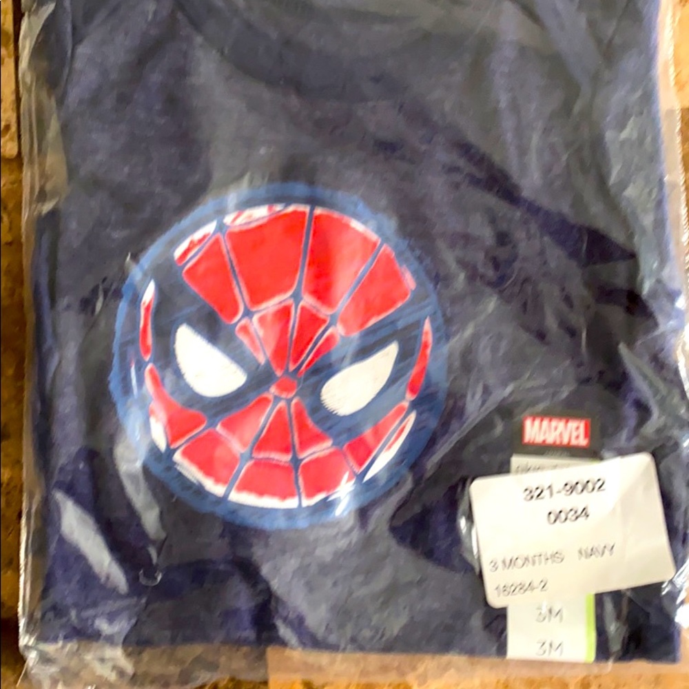 marvel Spider-Man Onesie for 3 month old baby. 3 available.  $10 each or $3/25